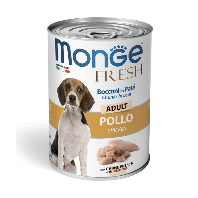 Monge Fresh Bocconi in Paté con Pollo – Adult 400 gr