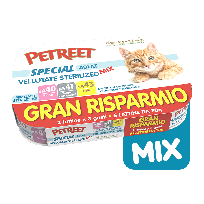 Vellutate Multipack Sterilized Mix 6 x 70 gr