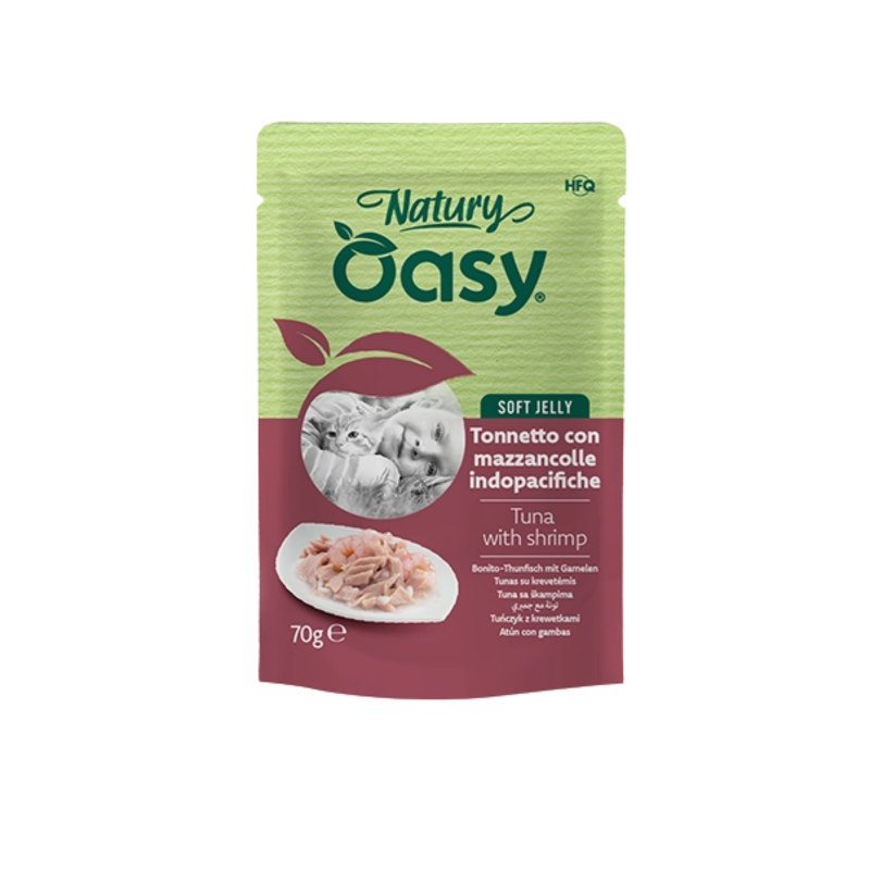 Oasy Cat Specialità Naturale Tonnetto con mazzancolle indopacifiche 70 gr