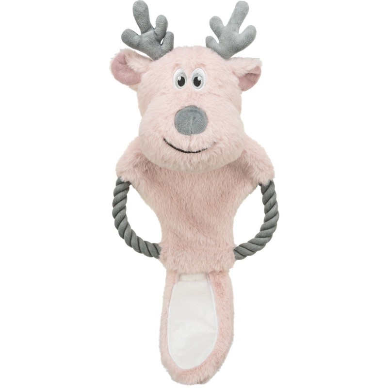 Renna in peluche con corda