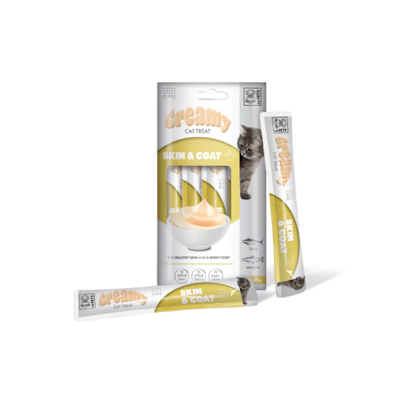 Creamy Snack Skin & Coat Tonno e Salmone 4 x 15 gr
