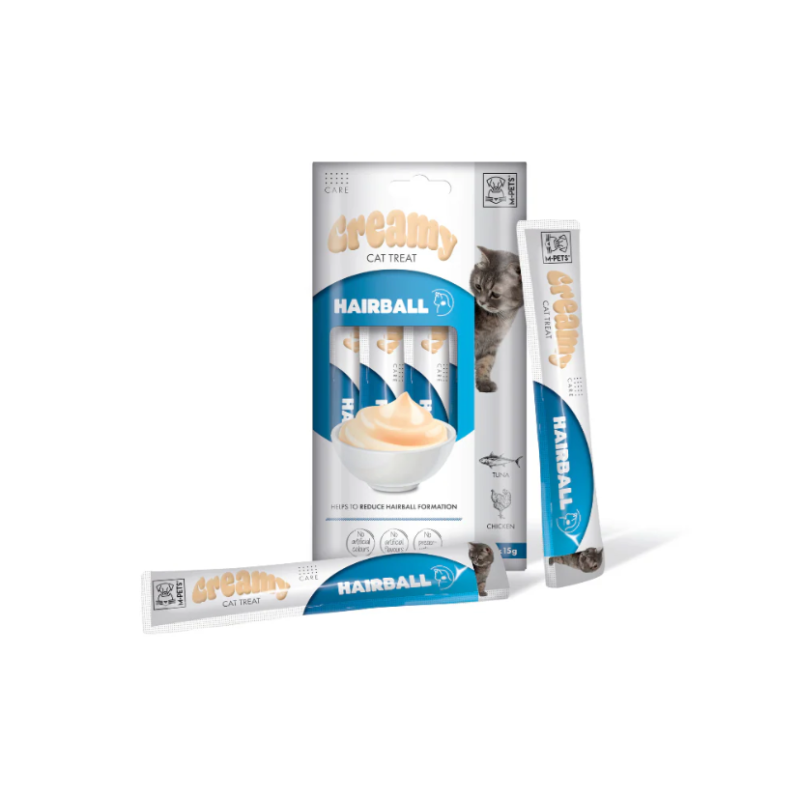 Creamy Snack Hairball Tonno e Pollo 4 x 15 gr