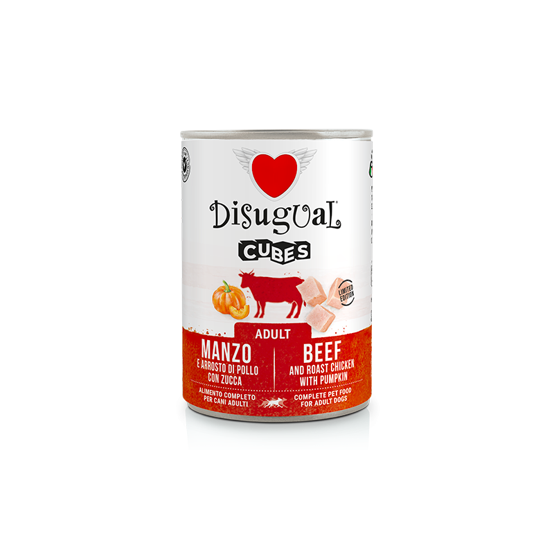 Disugual Cubes Manzo e Arrosto di Pollo con Zucca 400 gr