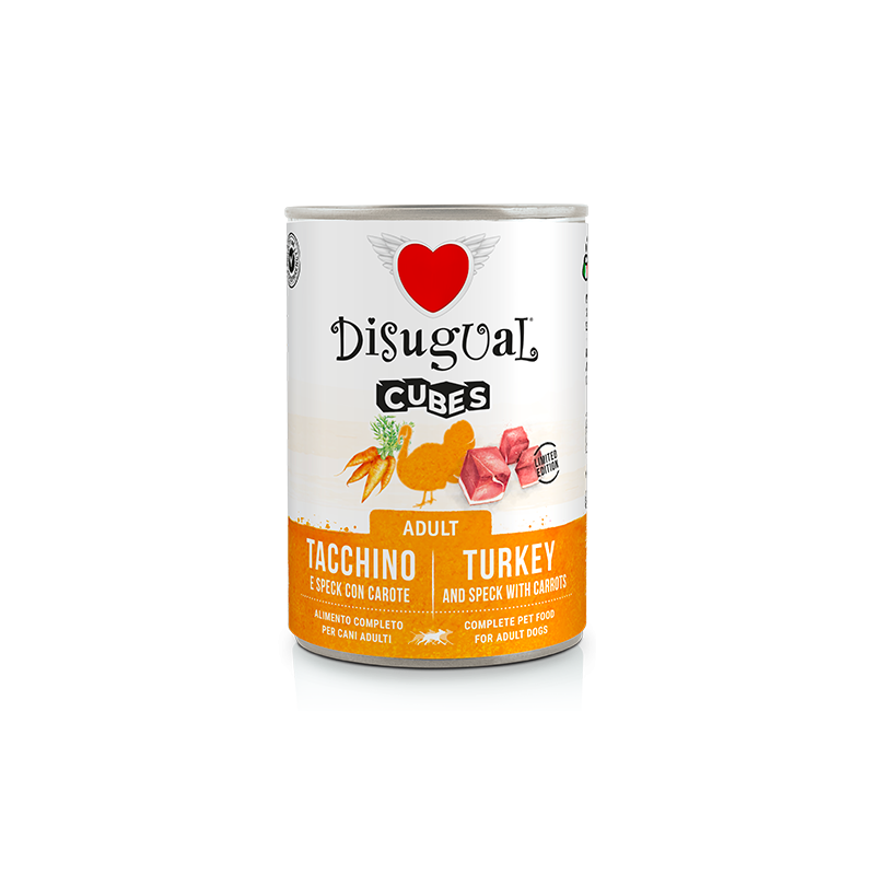 Disugual Cubes Tacchino e Speck con Carote 400 gr