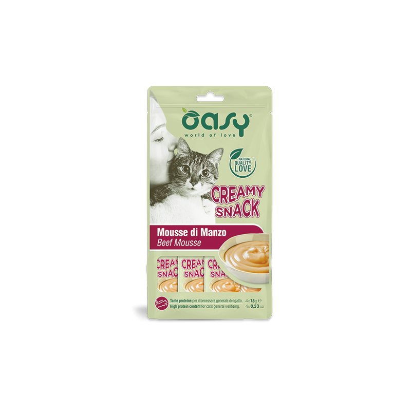 Oasy Creamy Snack Manzo 4 x 15 gr