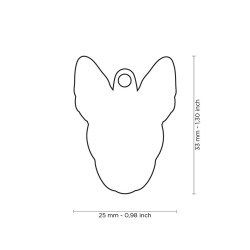Medaglietta cane Bull Terrier bianco