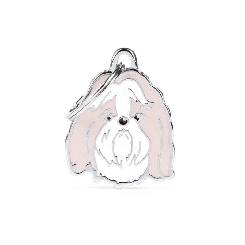 Medaglietta cane Shih Tzu grigio