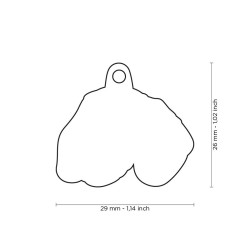 Medaglietta cane Bassotto Fulvo