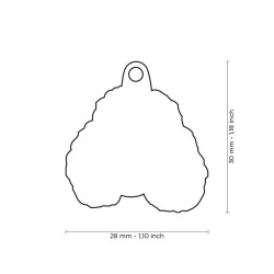 Medaglietta cane Barboncino Nero