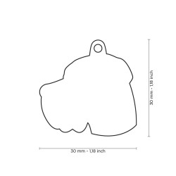 Medaglietta cane Alano Blu