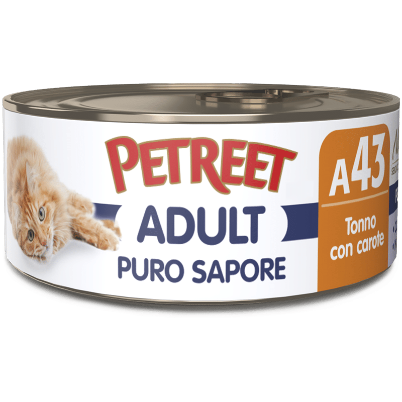 Petreet Adult Puro Sapore Tonno con Carote 70 gr