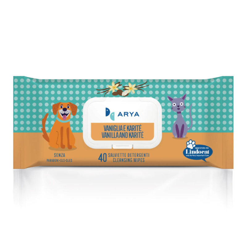 Salviette Arya al profumo di Vaniglia e Karité 40 pz