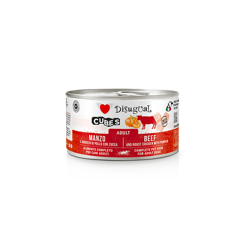 Disugual Cubes Manzo e Arrosto di Pollo con Zucca 150 gr