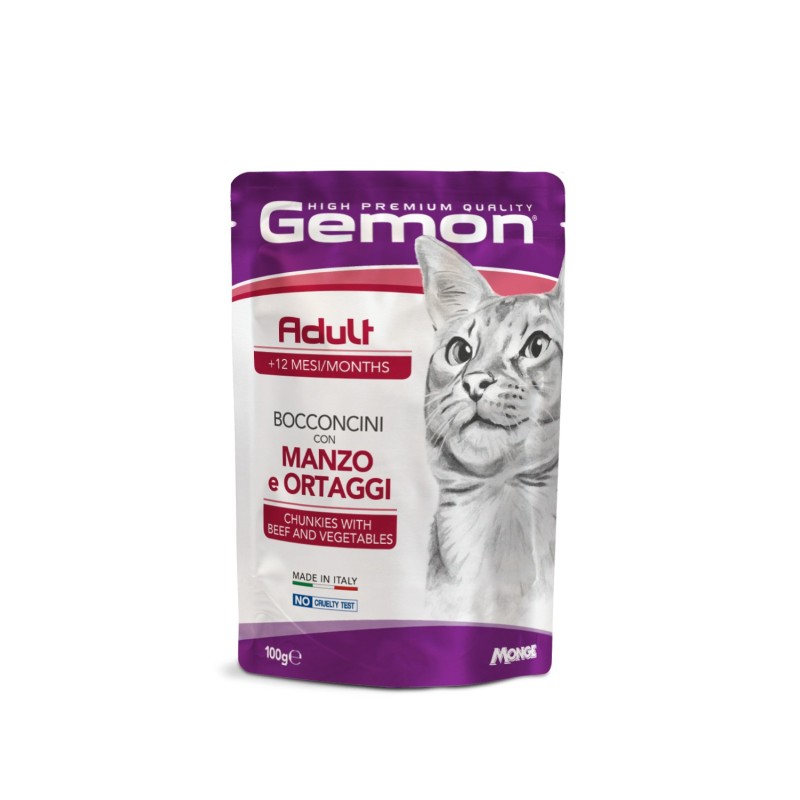 Gemon Adult Bocconcini con Manzo e Ortaggi 100 gr