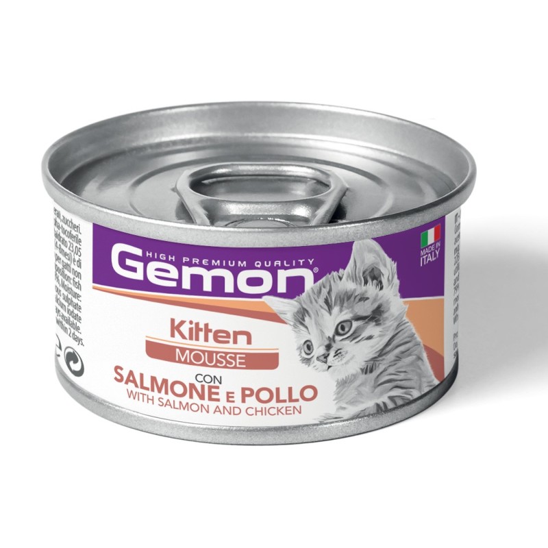 Gemon Kitten Mousse con Salmone e Pollo 85 gr