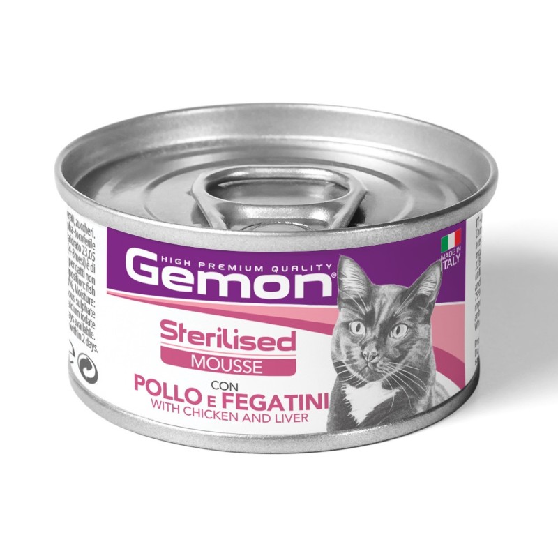 Gemon Sterilised Mousse con Pollo e Fegatini 85 gr