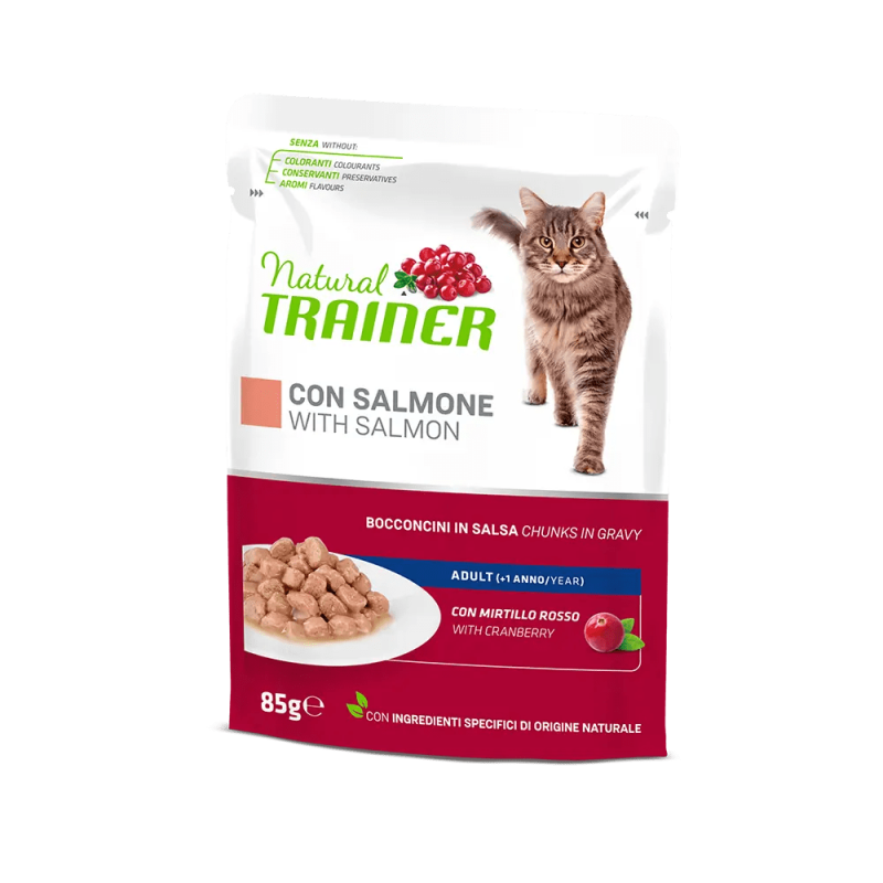Natural Trainer busta adult salmone umido 85 gr