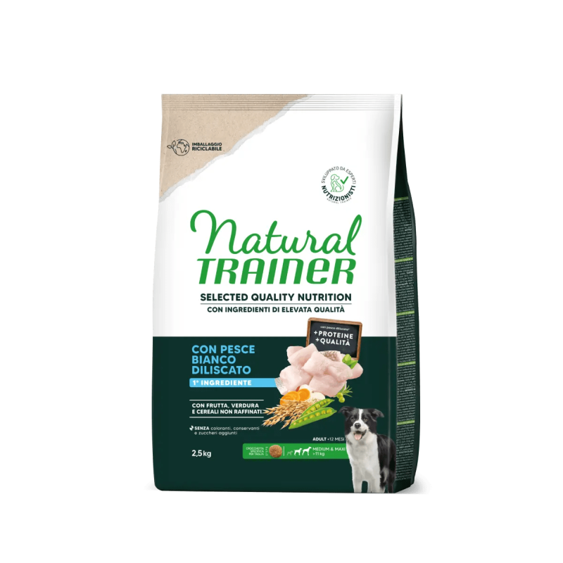 Natural Trainer Selected Quality Nutrition adult pesce bianco 2,5 kg