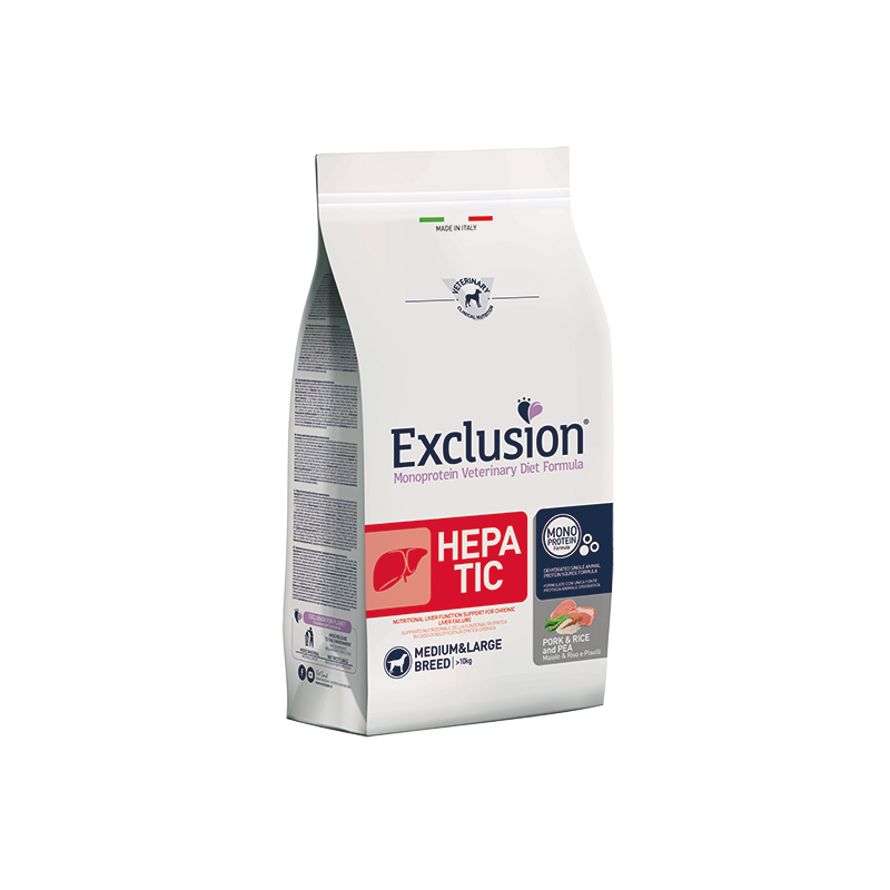 Exclusion Hepatic Pork&Rice and Pea Medium Large 12 kg