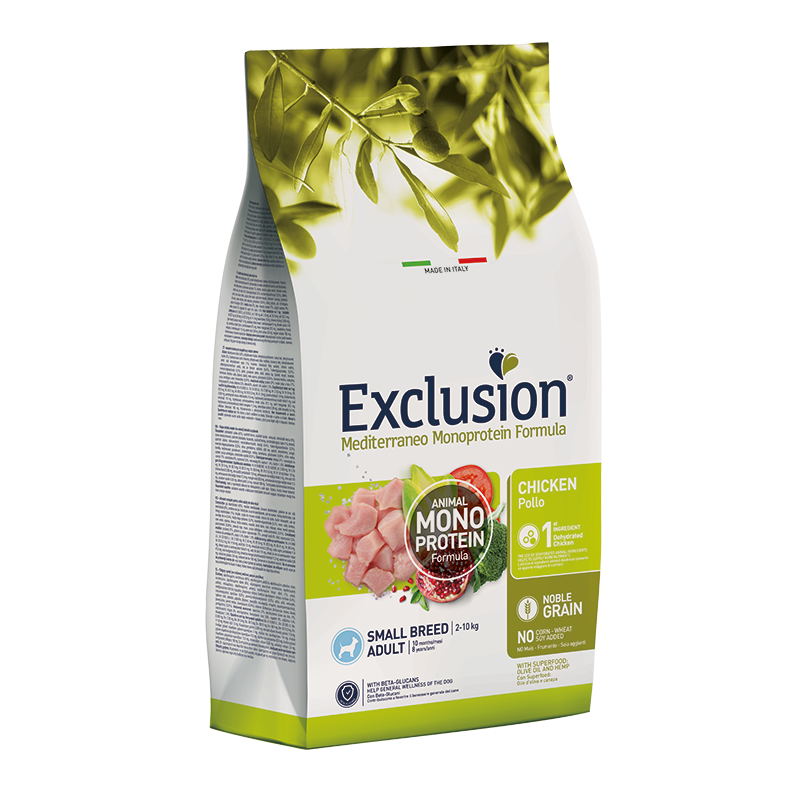 Exclusion Mediterraneo Noble Grain Adult Small Pollo 500 gr