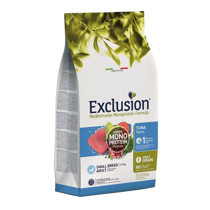 Exclusion Mediterraneo Noble Grain Adult Small Tonno 500 gr