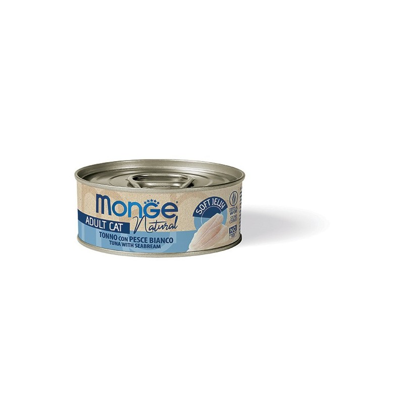 Monge Natural jelly tonno e pesce bianco 80 gr