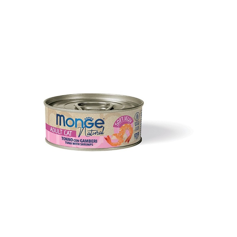 Monge Natural jelly tonno e gamberi 80 gr