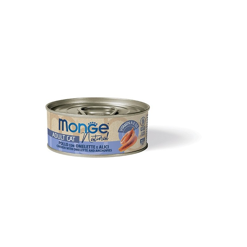 Monge Natural pollo con omelette e alici 80 gr