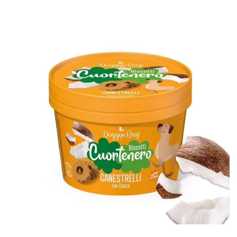 DoggyeBag Cuortenero biscotti teneri canestrelli con cocco 150 gr