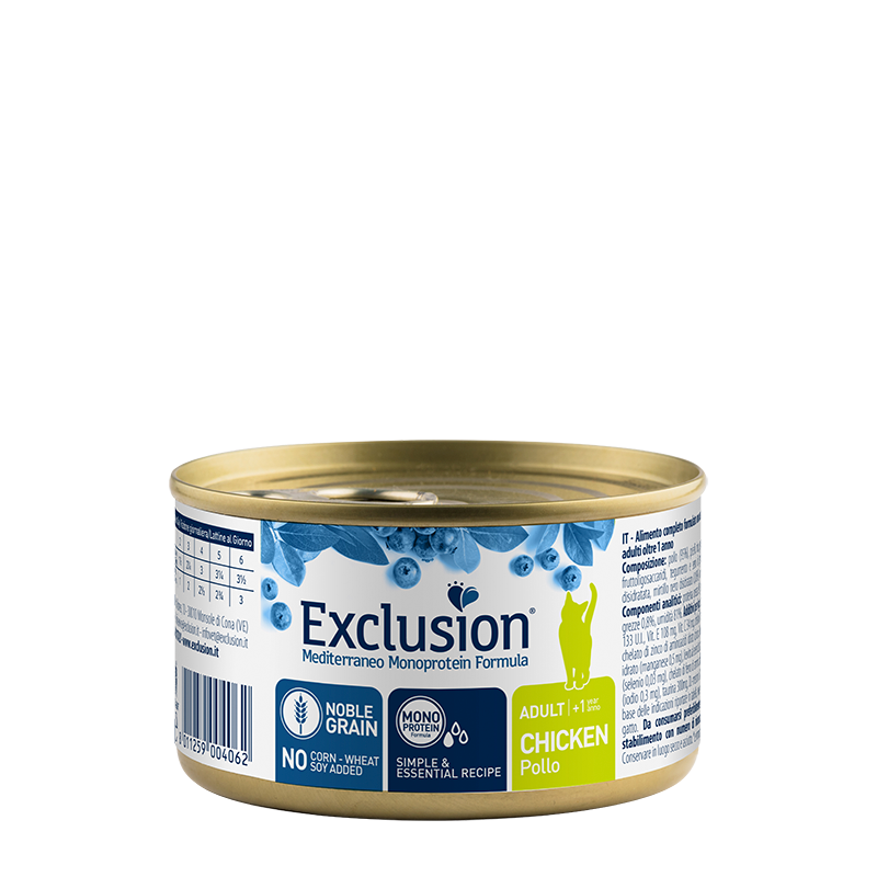 Exclusion Mediterraneo Adult Pollo 85 gr
