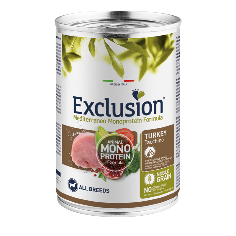 Exclusion Mediterraneo Noble Grain Tacchino 400 gr