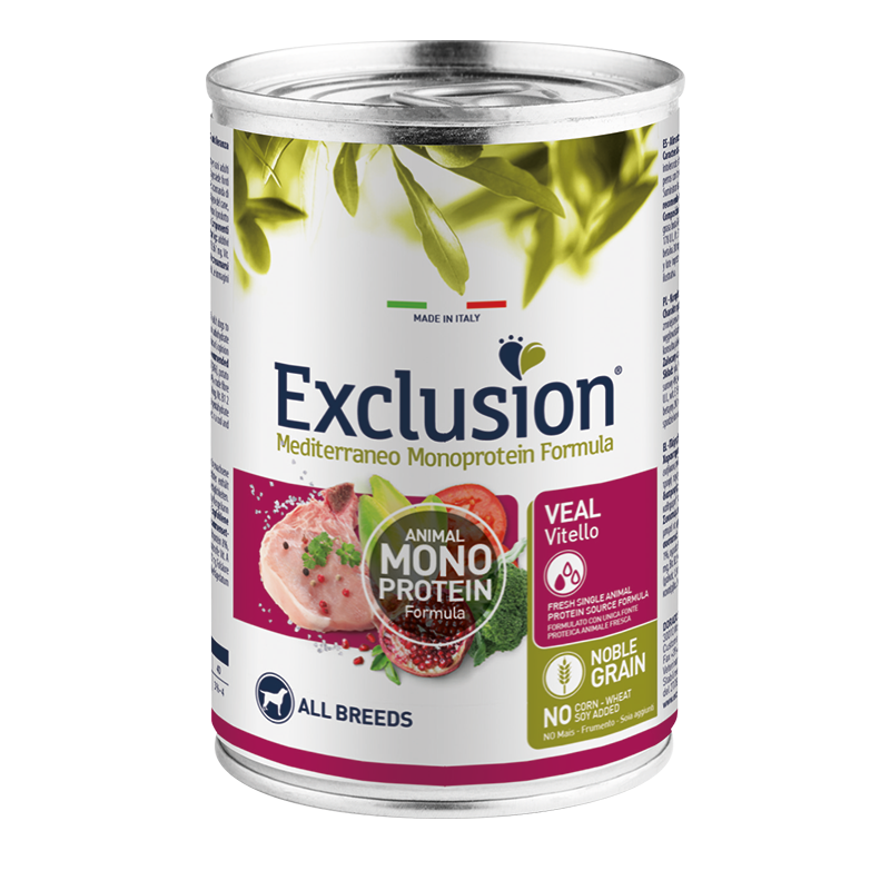 Exclusion Mediterraneo Noble Grain Vitello 400 gr