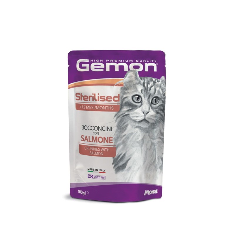 Gemon Sterilised Bocconcini con Salmone 100 gr