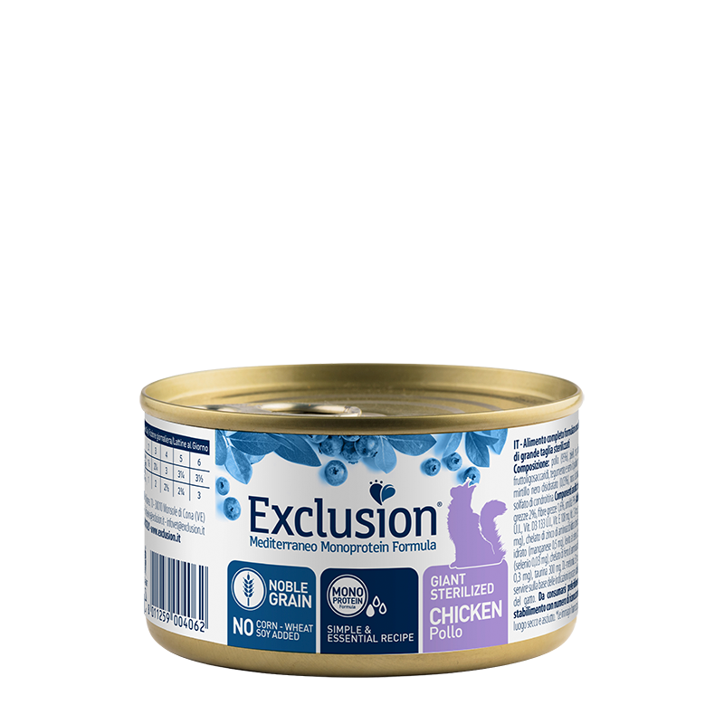 Exclusion Mediterraneo Monoprotein Formula Giant Sterilized Pollo 85 gr